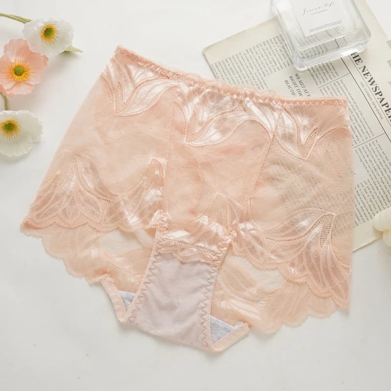 L-2XL taille haute dentelle culottes pour femmes Sexy creux slips Transparent grande taille sous-vêt