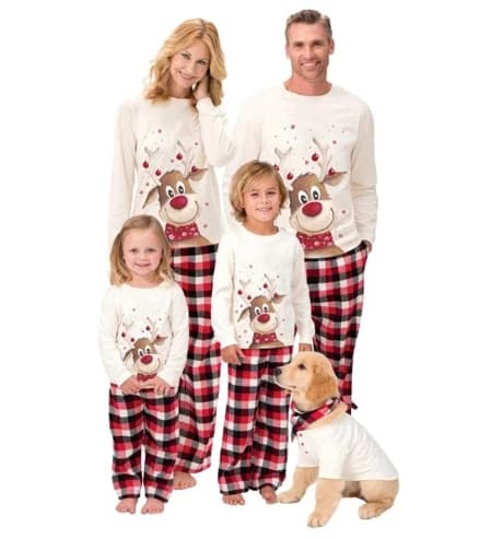 Noël famille pyjamas ensemble adulte enfant vêtements de nuit 2 pièces famille pyjamas ensembles cer