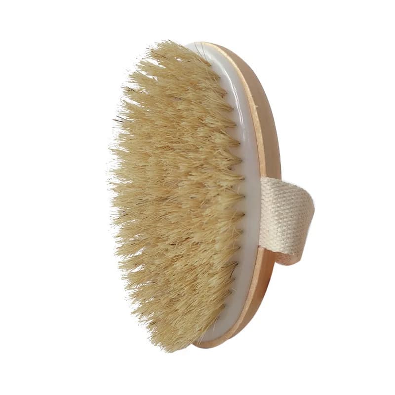 Brosse de massage corporelle exfoliante en bois, brosse de bain à poils naturels, brosse douce pour 