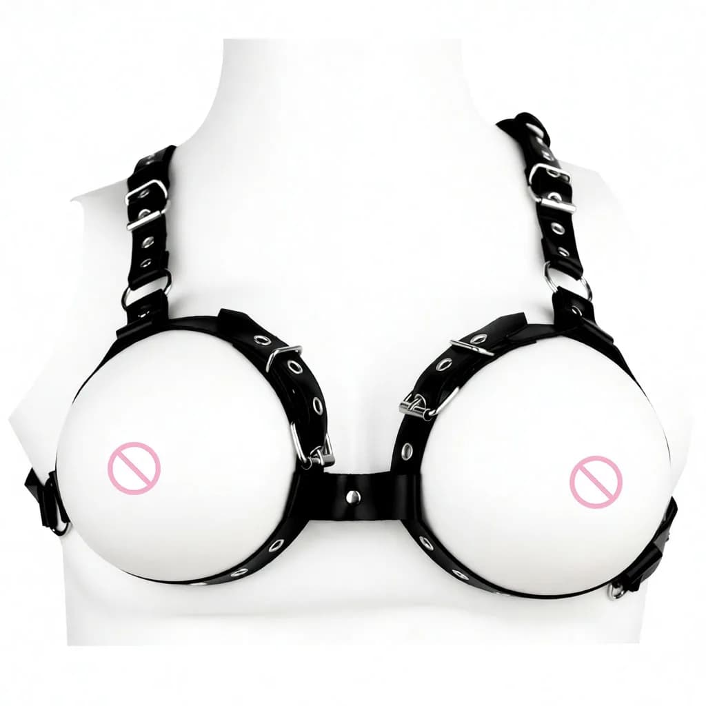 QKKQ – soutien-gorge érotique BDSM portable avec pince à tétons, corsage de Bondage de poitrine régl