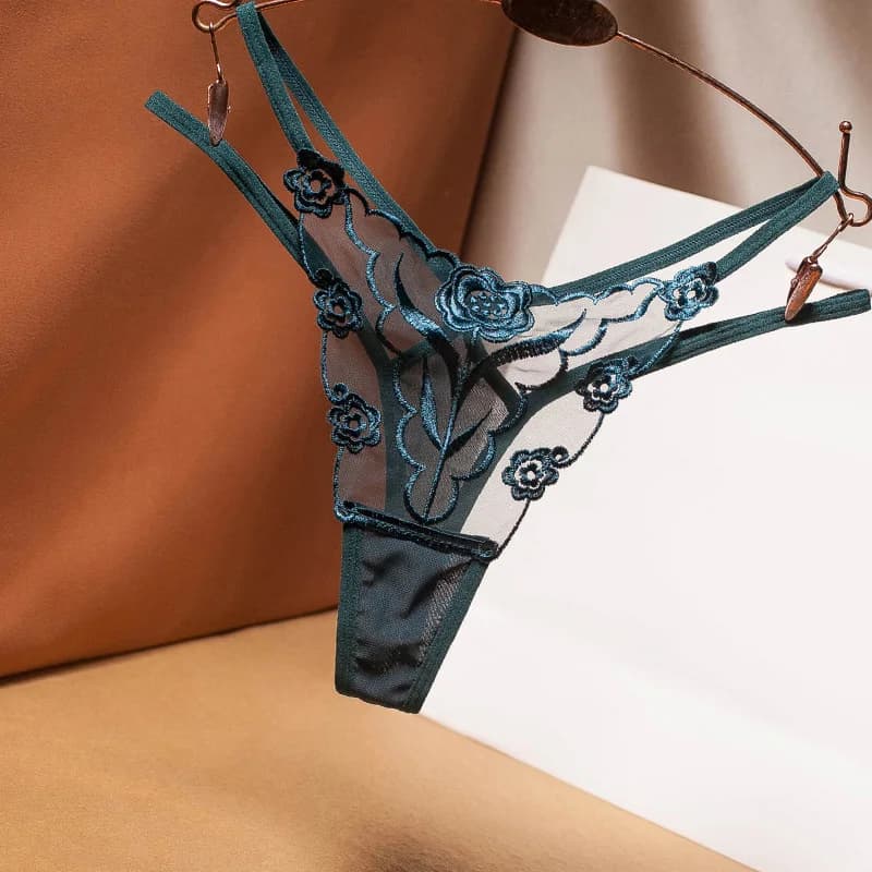 Femmes culottes Sexy broderie culotte sous-vêtements transparents femmes intimes sans couture slips 