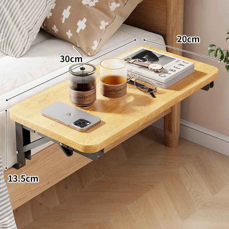 Table de chevet pliable en bois, petite table de chevet et étagère de rangement pour chambre à couch