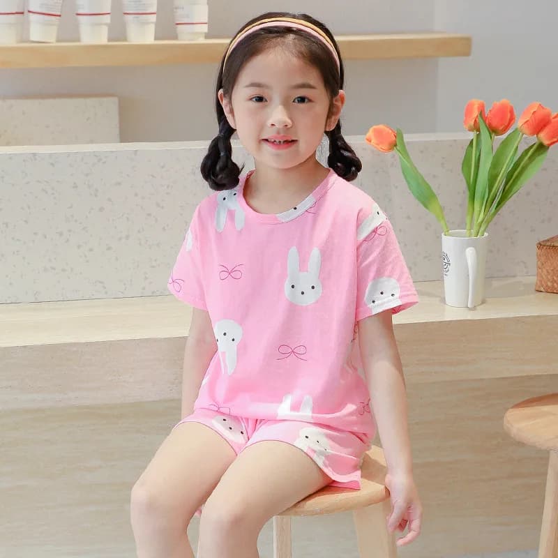 Pyjama en coton à manches longues pour adolescents, ensembles de vêtements pour enfants, vêtements d