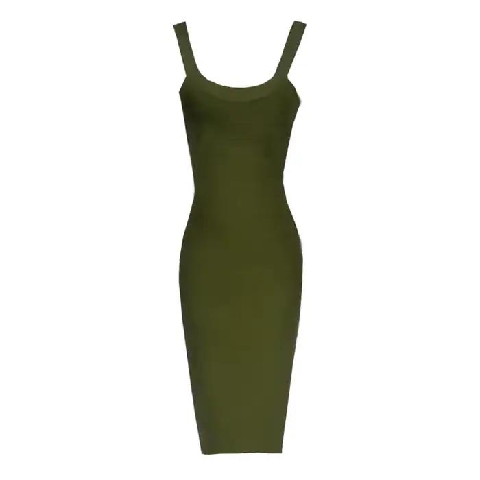 2025 nouveau été fronde Halte armée robe de pansement Sexy élégant femme discothèque célébrité fête