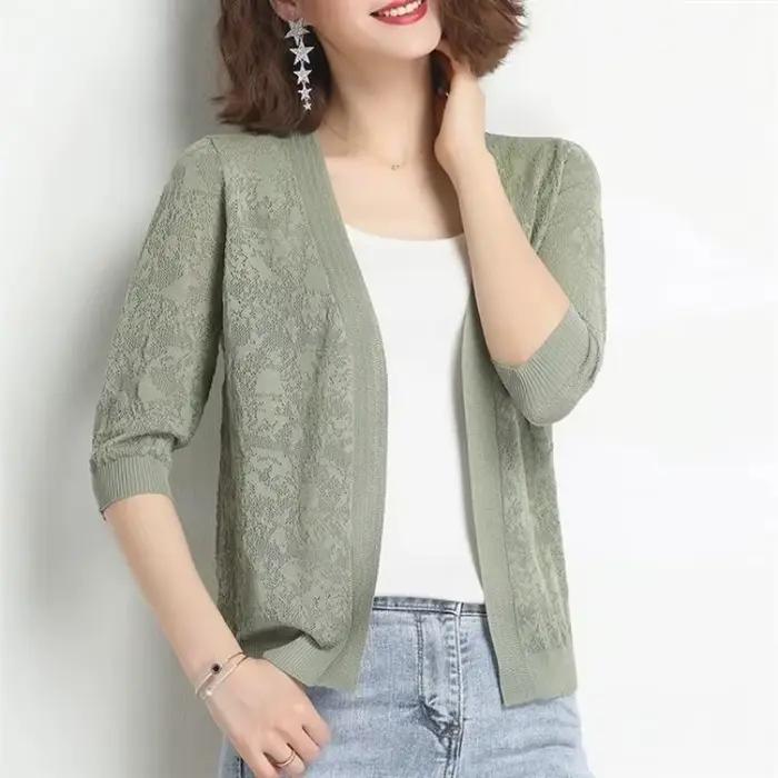 Veste Simple ajouré pour femmes, Simple, confortable, à la mode, Design élégant, passe-partout, déco