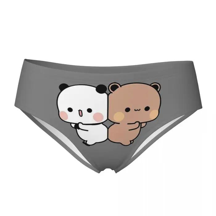 Personnalisé mignon DuDu ours et BuBu Panda Couple culottes slips femmes confort slips sous-vêtement