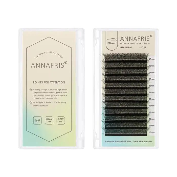 ANNAFRIS 4D 5D W forme Extension de cils à la main 12 lignes/plateau préfabriqué Volume Fans trèfle
