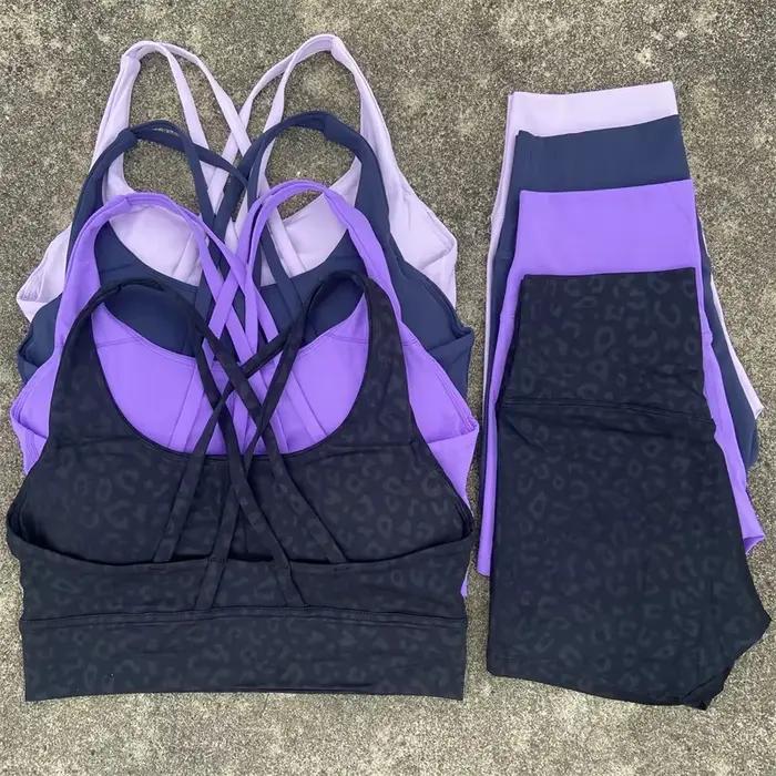 Ensemble de vêtements de Yoga 2 pièces, ensemble short de sport pour femmes, soutien-gorge croisé da