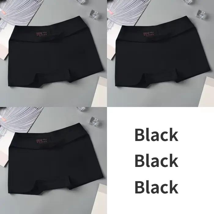 3 pièces culottes femmes doux sous-vêtements féminins soie Boyshorts femmes Boxer Shorts dames Linge