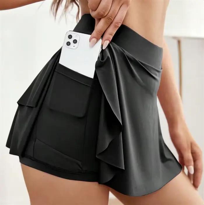 Jupe de dehors à vaccage Rapide pour Femme, Vêtement de bug astique, de Tennis, d'Entraînement, de C