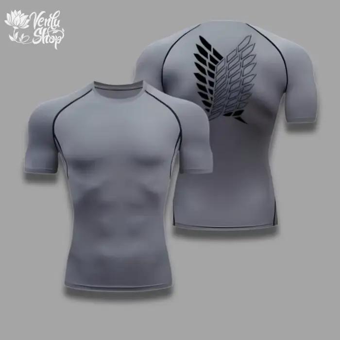 AOT, Levi Ackerman, Attack on Titan, Anime, Gym, Compresseur, Muscleshirt, Merch, Vêtements de Fitne