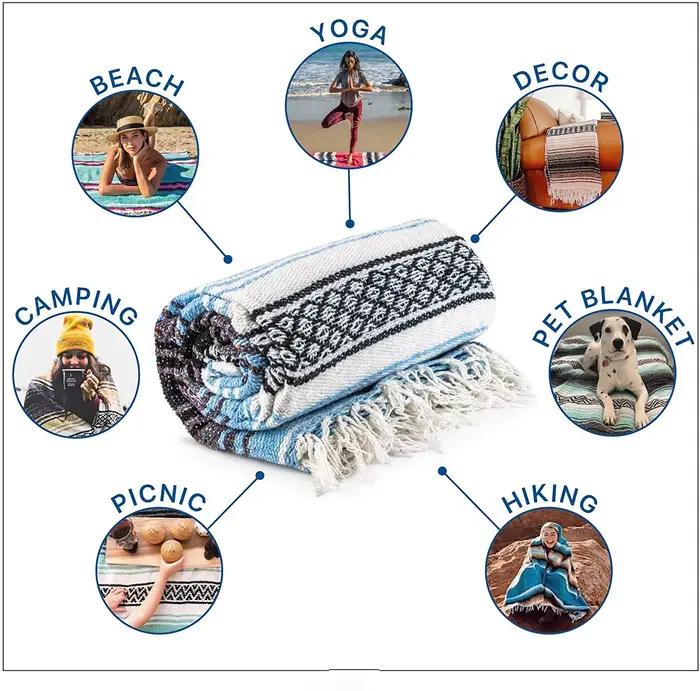 130*170 couverture de Yoga mexicaine imprimer serviette de Yoga couvertures de Pilates tapis de Camp