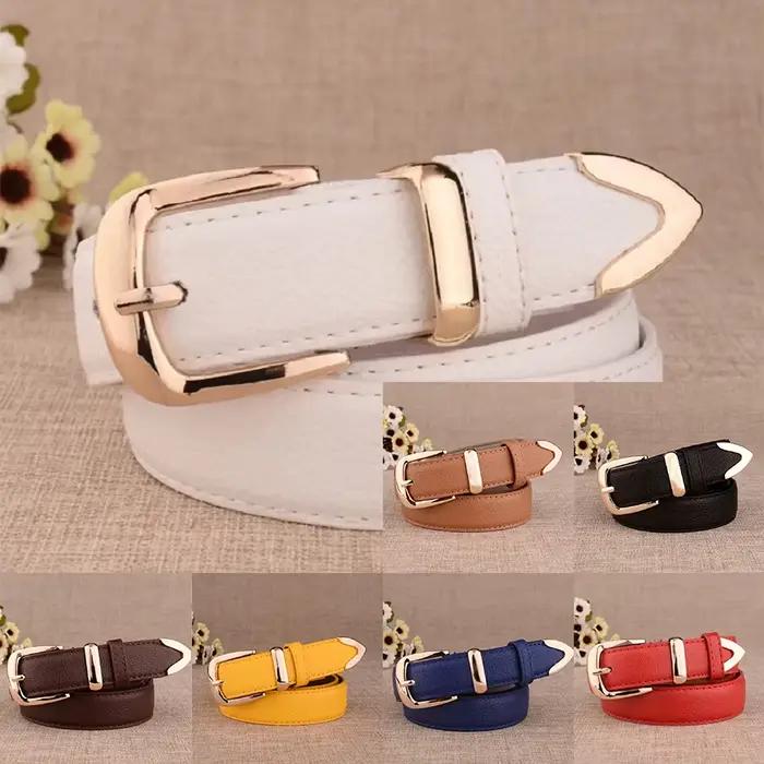 Ceinture de pantalon en cuir pour femmes, tendance, blanche, mode, haute qualité, solide, Vintage, b