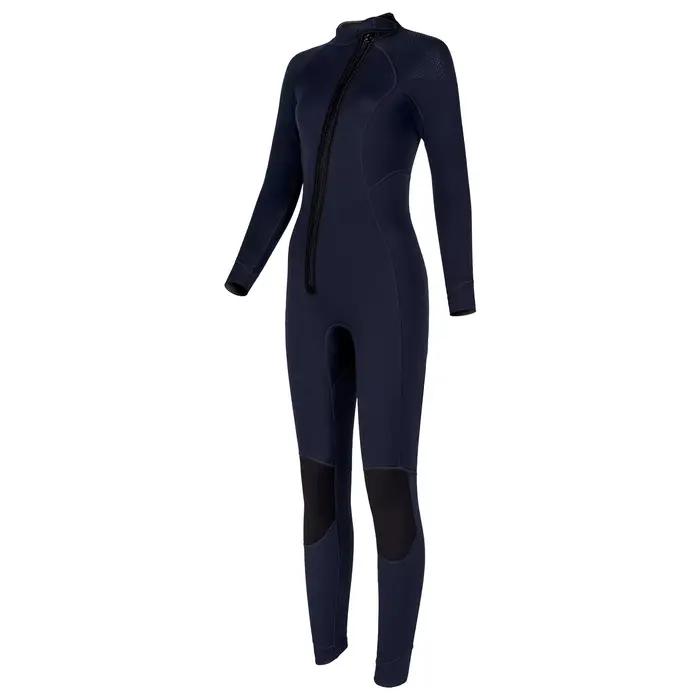 Combinaison thermique une pièce en néoprène pour femmes, 3mm, col montant, manches longues, fermetur