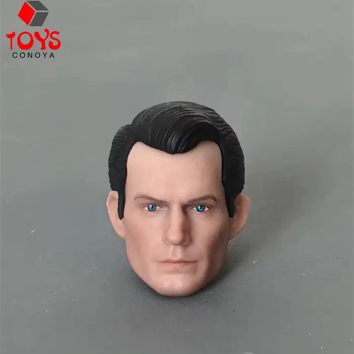 Sculpture de tête Henry Cavil, échelle 1/12, modèle adapté au corps de figurine de soldat masculin s