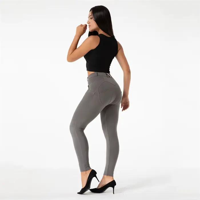 Shascullfites Melody-Pantalon Push-Up mi-haut pour femme, confortable, vert olive, TUNIControl