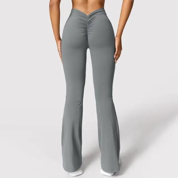 Mode Micro corne Leggings femmes v-back taille pantalons de sport taille haute Push Up fesses pantal
