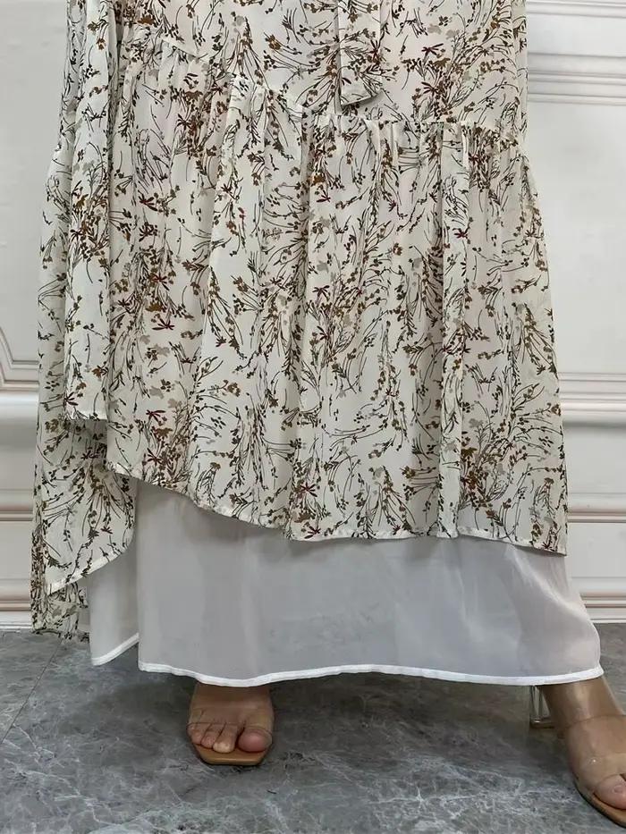 Abaya-Robe Longue Hijab pour Femme, Tenue Musulmane Modeste, Kaftans pour Ramadan, Turquie, Islam, A