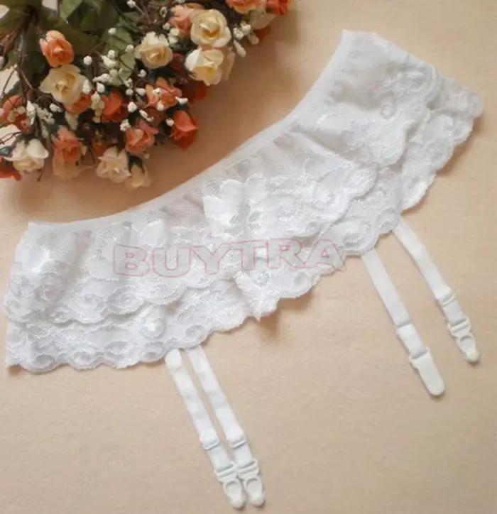 Porte-jarretelles en dentelle pour femmes, lingerie sexy, bretelles transparentes, sous-vêtements ré