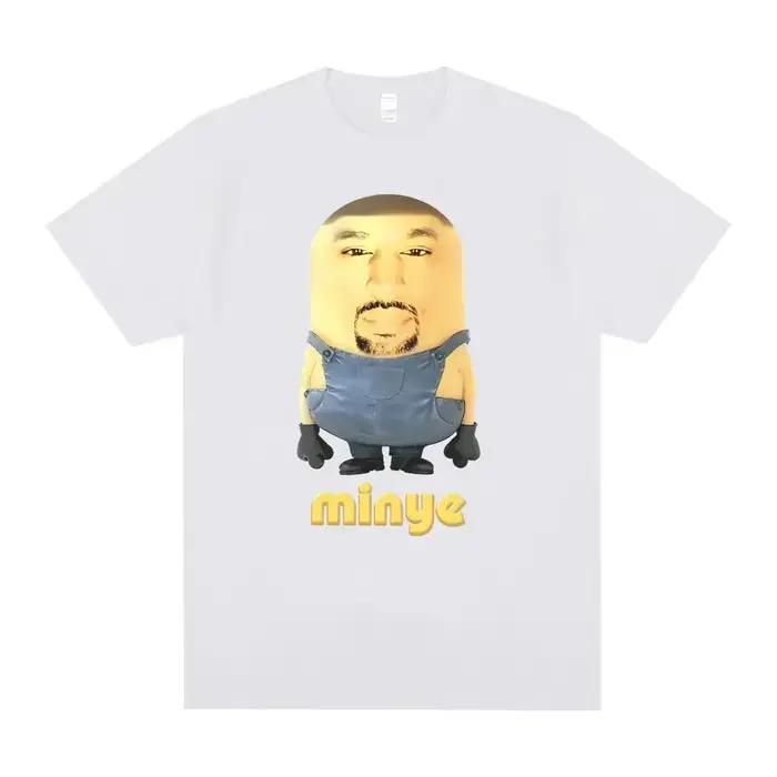 Rappeur Kanye West Minye drôle Meme t-shirt femmes Hip Hop Vintage surdimensionné t-shirt femmes déc