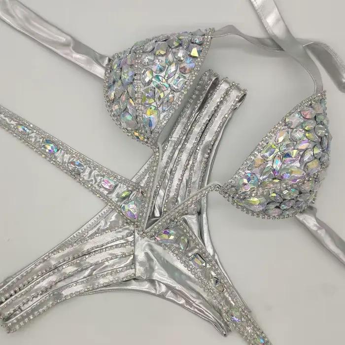 2020 venus vacances sexy femmes daimond push up cristal col en V strass maillots de bain vente chaud