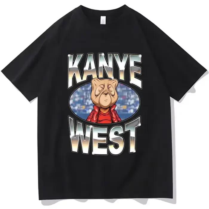 Drôle Kanye West Meme T-Shirt hommes Vintage Hip Hop Rap Style T-Shirt hommes femmes à manches court