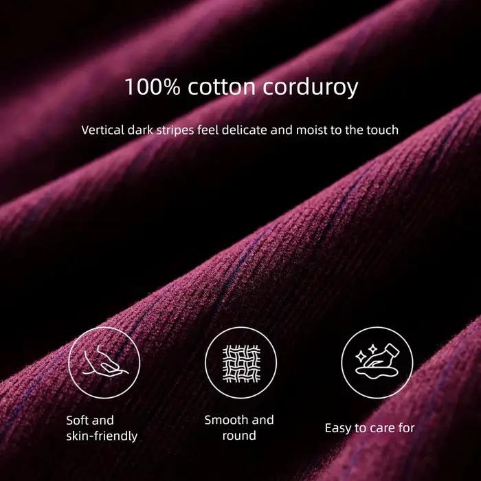 Chemise en velours côtelé de coton SENTUBILA pour femme, collection automne 2026, décontractée, brod