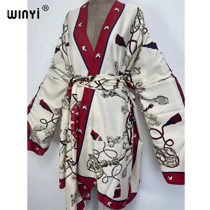 WINYI-Cardigan africain à manches chauve-souris pour femmes, robe de cocktail, style Boho, Maxi, 202