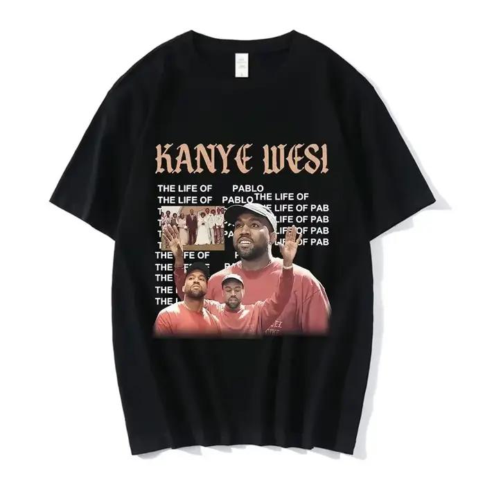 Drôle Kanye West Meme T-Shirt hommes Vintage Hip Hop Rap Style T-Shirt hommes femmes à manches court