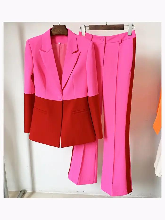 Ensemble de costume de créateur HIGH STREET, nouvelle mode 2026, pour femme, blazer à bouton unique,