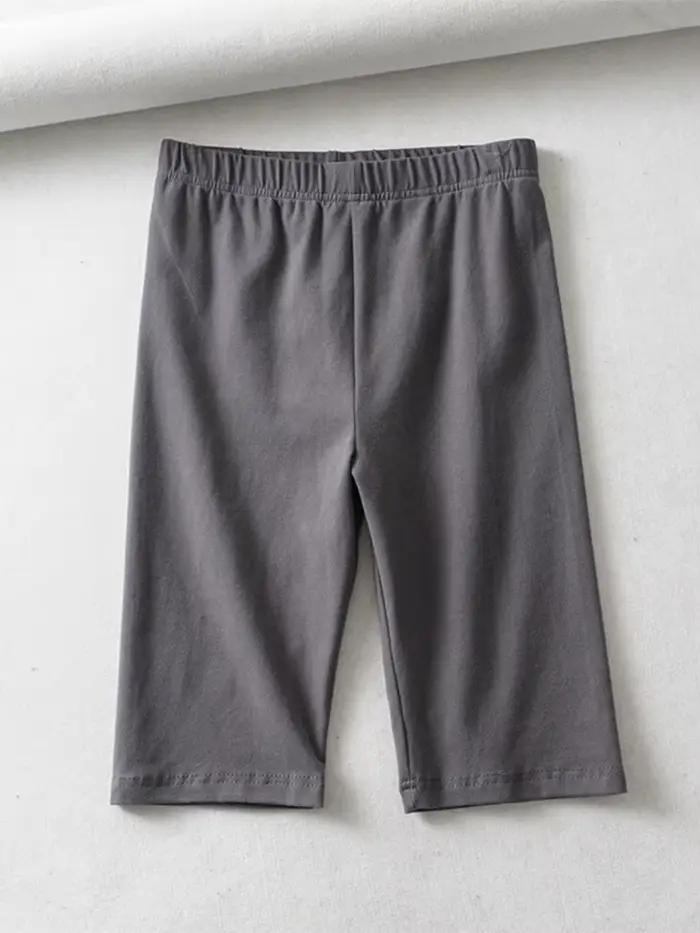 Short de motard en coton pour femmes, sexy, taille haute, élastique, couleur pure, slim, longueur au