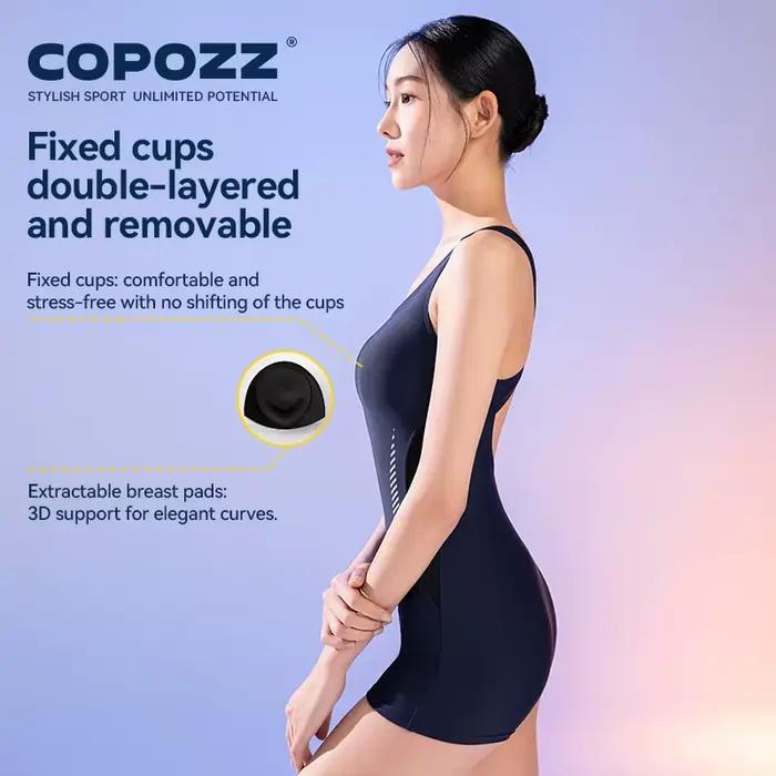 COPOZZ-Maillot de bain une pièce pour femme, monokini, tenue de natation, surf, anti-éruption cutané