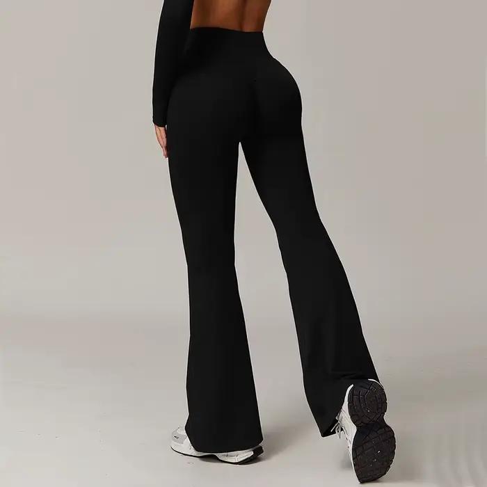 Leggings évasés taille haute pour femme, élastiques, effet push-up, pour fitness, yoga et entraîneme