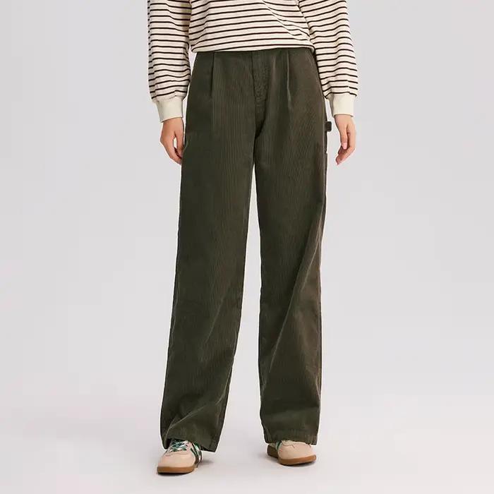 Semir pantalons décontractés femmes velours côtelé coton pantalon à jambes larges 2025 nouveau hiver