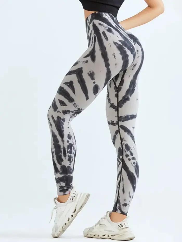 Tie Dye pantalons de Yoga Leggings de gymnastique femmes sans couture taille haute Push Up collants