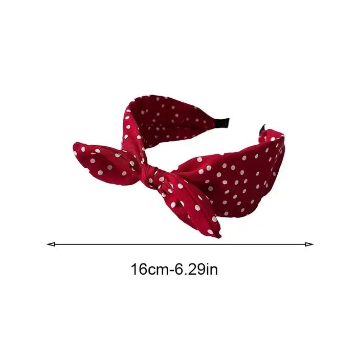 1 pièce, nouveau bandeau rouge vintage pour femme; Bandeau à nœud polyvalent avec bord large ; Acces
