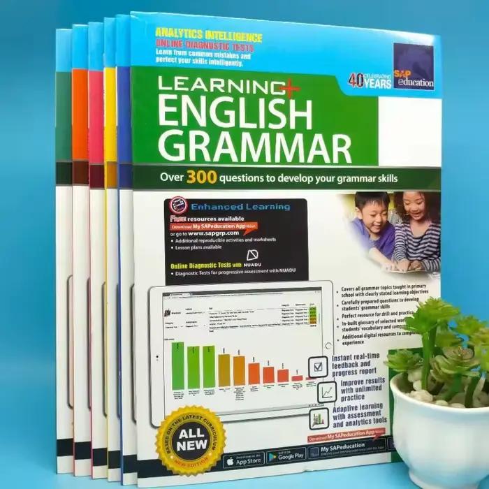 6 livres Singapore Grammar Spa pour enfants de 3 à 12 ans, matériel d'apprentissage de l'anglais, li