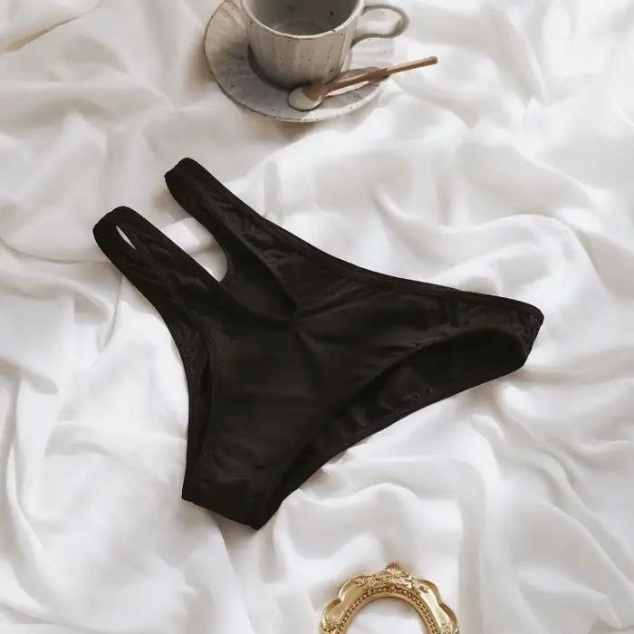 Culottes imprimées léopard asymétriques Léopard/Noir/Blanc – Sous-vêtements féminins tendance pour l