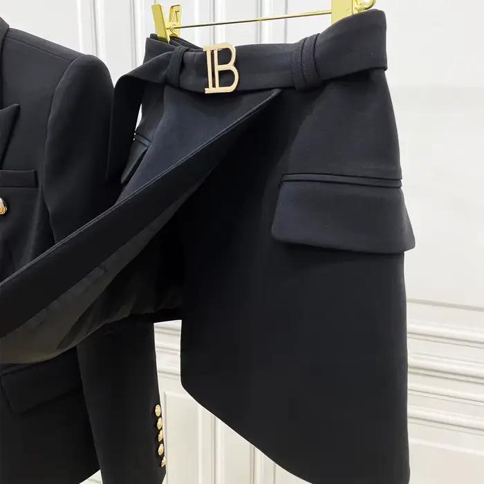 Jupe courte trapèze Simple décontractée pour femmes, nouvelle mode, Slim, boucle en métal, couleur u