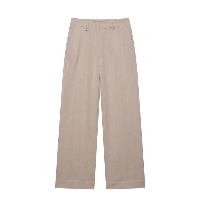 Ensemble pantalon décontracté pour femmes, fermeture éclair à revers, haut court, pantalon droit, co
