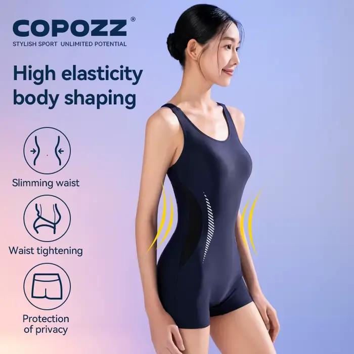 COPOZZ-Maillot de bain une pièce pour femme, monokini, tenue de natation, surf, anti-éruption cutané