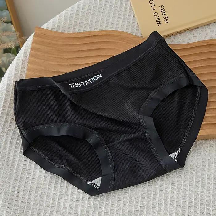 Culotte en coton M-XL pour femmes, culotte sexy en dentelle, slips de lettres de confort pour filles