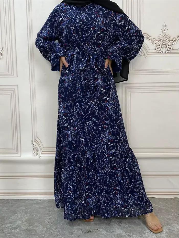 Abaya-Robe Longue Hijab pour Femme, Tenue Musulmane Modeste, Kaftans pour Ramadan, Turquie, Islam, A