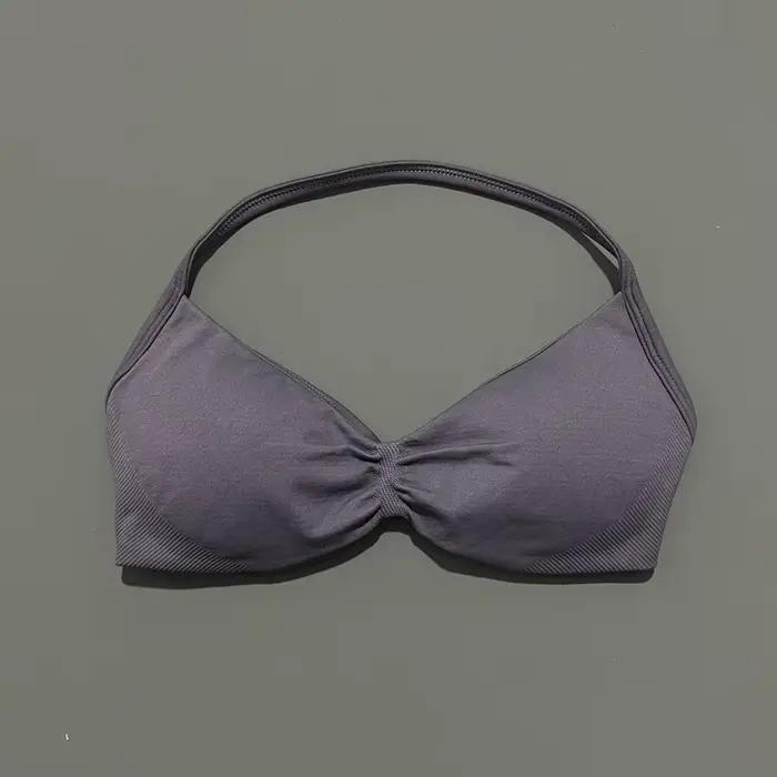 HISTELLO Impacts Soutien-gorge de sport à bretelles fines pour femme, maintien élevé, sans couture,