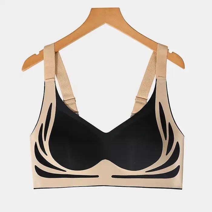 Soutien-gorge Push up sans couture pour femmes, puissant, sans fil, doux, couverture complète, souti