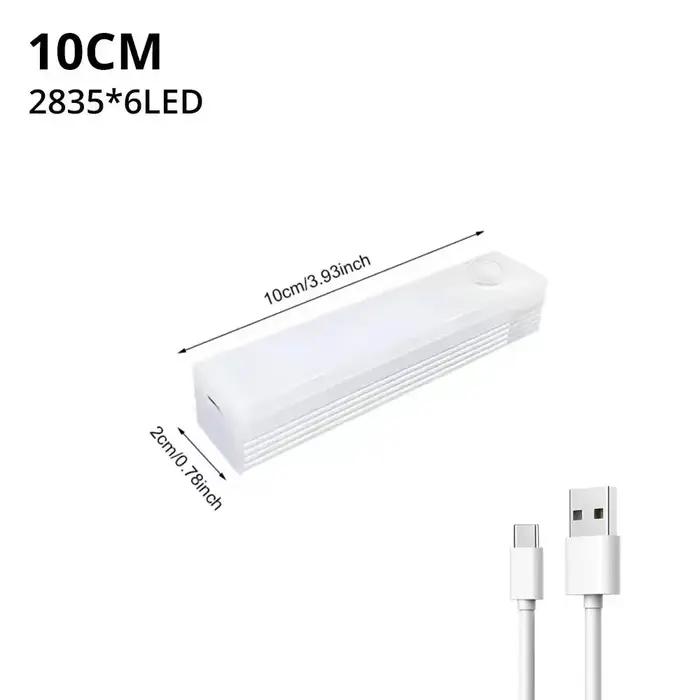 Veilleuses LED sans fil avec détecteur de mouvement, lampe aste par USB, ampoule magnétique pour arm