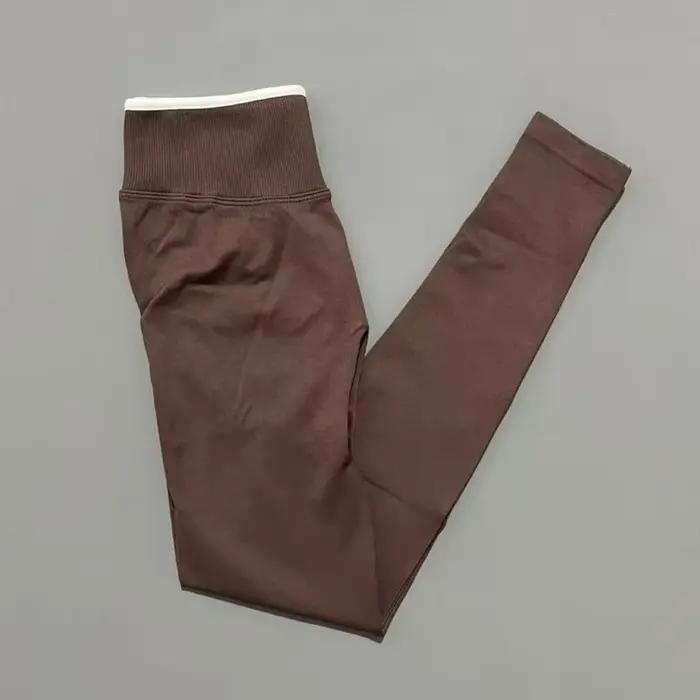 Leggings de yoga taille haute sans couture pour femme, effet ventre plat, extensibles, doux, confort