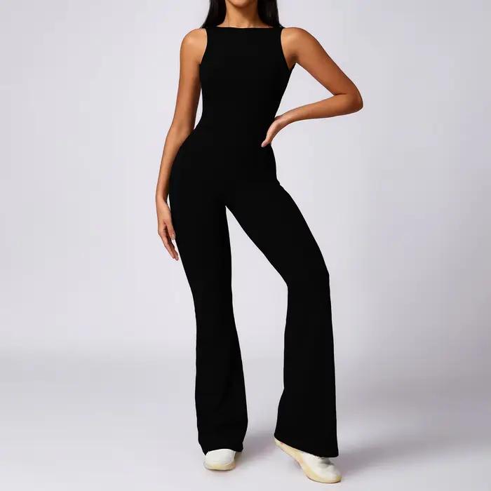 Nouveau gymnastique femmes formation Yoga ensemble vêtements de sport femmes une pièce combinaison F