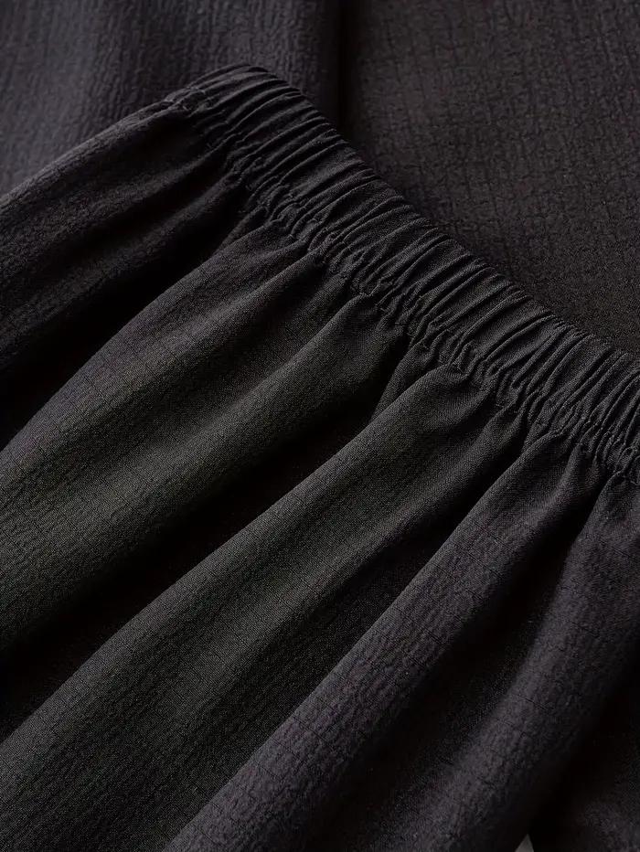 Ensemble de pyjama à manches longues pour femmes, haut décontracté à poches boutonnées pour documents, pantalon long, polyester tissé, pyjama adulte pour l'automne