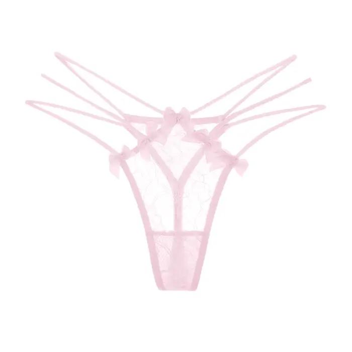 Culotte Sexy en dentelle pour femmes, tongs taille basse, maille séduisante brodée, sous-vêtements transparents pour femmes, нижнее белье ж erotingenе